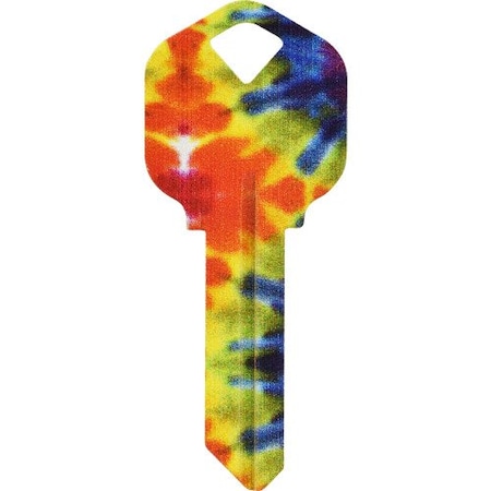 Hillman HILLMAN Wackey Tie-Dyed House/Office Universal Key Blank KW1 Single 89048